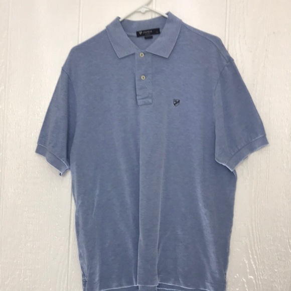 Daniel Cremieux Blue Solid Collard Polo Shirt Men's Size Large Pullover Casual - Picture 2 of 5